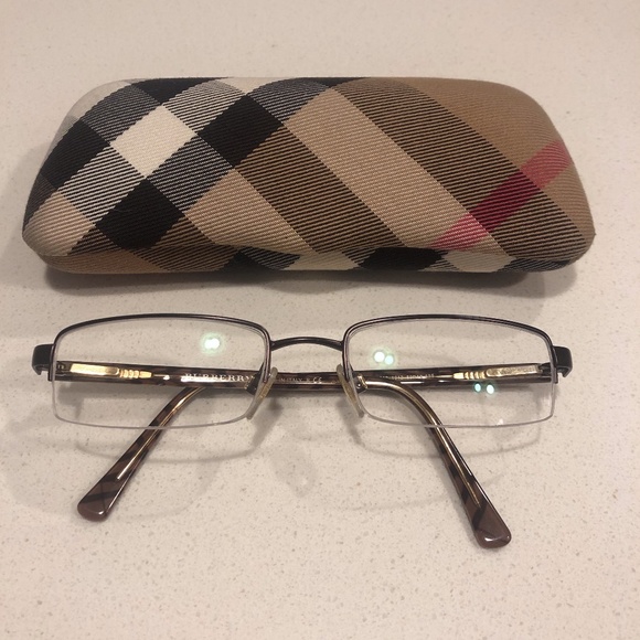 burberry half frame glasses